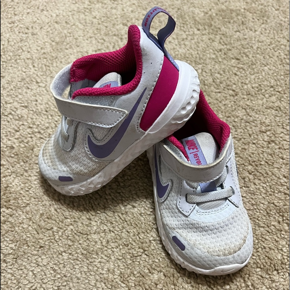 Nike Toddler Sneakers! Size 6C - Pink Purple Gray Shoe!